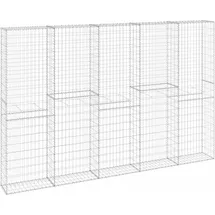 vidaXL Gabionenwand mit Abdeckung 300 x 30 x 200 cm