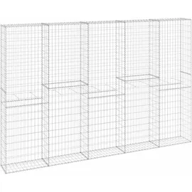 vidaXL Gabionenwand mit Abdeckung 300 x 30 x 200 cm