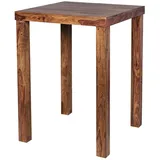 Lomadox Beistelltisch, Landhaus-Stil Holztisch dunkel-braun 80x80x110cm 80/110/80cm