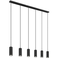 GLOBO LIGHTING Hängelampe Pendelleuchte schwarz 6 flammig schwarz Metall