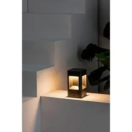 FARO Sockelleuchte Aluminium 20,5 cm inkl. LED-Lampe grau