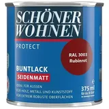 SCHÖNER WOHNEN-Farbe Protect Buntlack RAL 3003  (Rubinrot, Seidenmatt, 375 ml, Lösemittelbasiert)