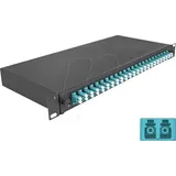 DeLock LWL Spleißbox 24x LC Duplex OM3 1HE