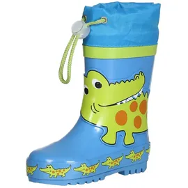 Playshoes Gummistiefel Krokodil Blau/Hellgrün 30,5