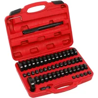 Vevor 52 tlg. Radlager Druckstück Treibsatz, Lager Druckstücke Satz 18-65 mm, Eintreiber für Lager Buchsen Simmerring Lagerpresse Werkzeug Montagescheiben Buchsen Simmering Druckstück Press Werkzeug