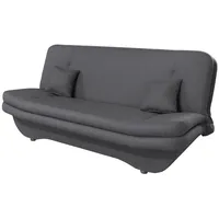 Fun Möbel Klick-klack-Sofa Schlafsofa KANDY in Stoff Dunkelgrau -