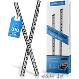 LIVING TEC® Schubladenschienen 310mm x 17mm Nut - 1Paar Gleitschiene inkl. Montageschrauben - Schubladenauszug - Schubladenauszüge - Auszugsschienen - Schienen für Schubladen Schienensystem - Auszüge