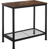 Tectake Beistelltisch Filton 60x30,5x60,5cm Industrial Holz dunkel, rustikal