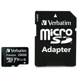 Verbatim microSDXC 256GB Class 10 UHS-I + SD-Adapter
