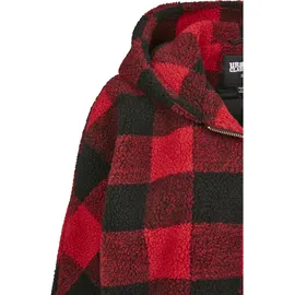 URBAN CLASSICS Oversized Check Jacke Fire Red / Black 2XL