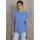 street one studio STREET ONE STUDIO, Damen, Gr. 42, blau (sunset blau), Stoff, 80% Polyester, 20% Viskose, unifarben, normal normal, Rundhals, Volant, Tops Trägertop, Rundhalsausschnitt