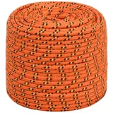 vidaXL Bootsseil Orange 10 mm 50 m Polypropylen