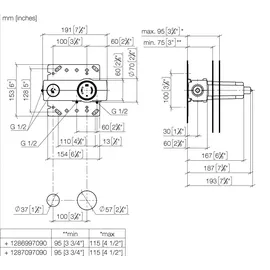 Dornbracht UP-Wand-Einhandbatterie, 3586097090