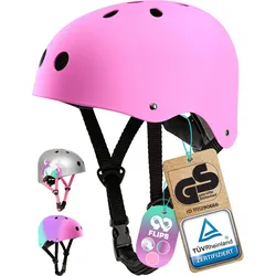 Fahrradhelm Kinder Mädchen ab 3 Jahren mit GS Skaterhelm Pink Helm Skateboard orchideenpink XS48-54cm