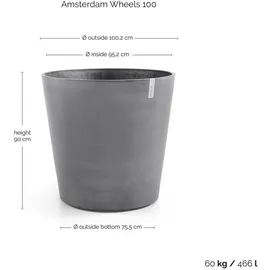 Ecopots Amsterdam Ø 100 x 87,5 cm Grau Komplettset