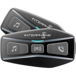 Interphone U-com 4 Bluetooth Kommunikationssystem Doppelpack, schwarz