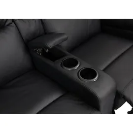 Mendler 2er Kinosessel HWC-K17 Kunstleder 157 x 102 x 0 cm Schwarz mit Relax-Funktion