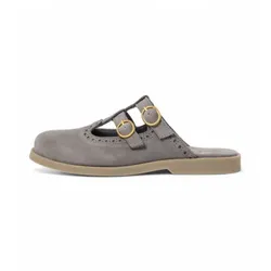El Naturalista für Damen. 25870L150005_0B0 Lederclogs N5870L Arenisca Graublau Sandstein (38), Wohnung, Schnalle, Lässig
