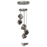 KAWOLA Pendelleuchte EDESSA Hängelampe 5-flammig Glas silber