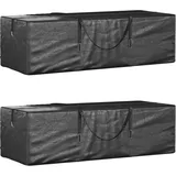 vidaXL Weihnachtsbaumtaschen 2 Stk. Schwarz Polyethylen