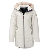 Dry Fashion Damen Steppmantel Wintermantel Göteborg - Winterjacke Steppjacke Winter Mantel für Frauen Atmungsaktiv Gefüttert in Beige Größe 38 - 38