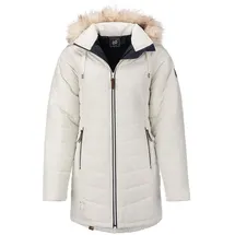 Dry Fashion Damen Steppmantel Wintermantel Göteborg - Winterjacke Steppjacke Winter Mantel für Frauen Atmungsaktiv Gefüttert in Beige Größe 38 - 38