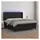 vidaXL Boxspringbett mit Matratze & LED Schwarz 180x200 cm Kunstleder