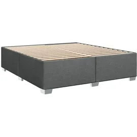 vidaXL Boxspringbett 180 x 200 cm Dunkelgrau