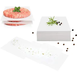 Gourmeo GOURMEO® Burger Papier - Blatt Backpapier für Burgerpresse Ø 14 cm 500 STK. - Antihaft Backpapier für Burger Buns - Trennpapier Hamburger Cheeseburger - Zum Grillen