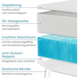 eloneo Gel Topper Matratzenauflage 200 x 200 cm