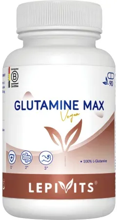 Lepivits Glutamine Max Hochdosiertes L-Glutamin 800mg 90 Kapseln