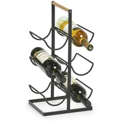 Zeller Weinregal, Metall, schwarz 23,5x20x46