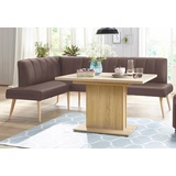 exxpo - sofa fashion Costa 157 x 92 x 245 cm Kunstleder langer Schenkel rechts schoko