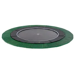 EXIT Trampolin Dynamic Ground Level Ø 427 cm schwarz + Fallschutz