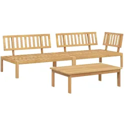 vidaXL 3-tlg. Garten-Sofagarnitur aus Paletten Massivholz Akazie