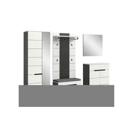 VCM Canu Garderobenkombination 255x37x190 cm grau