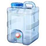 Stronrive Wasserkanister mit Hahn 10L Camping Wasserbehälter Wassertank Tragbare Campingkanister Trinkwasserkanister für den Außenbereich Camping Wandern Notfall