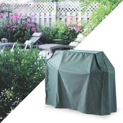 Lumaland Gartenmöbelabdeckung Grill Abdeckhaube - 165 x 63 x 125 - Grün/Grau
