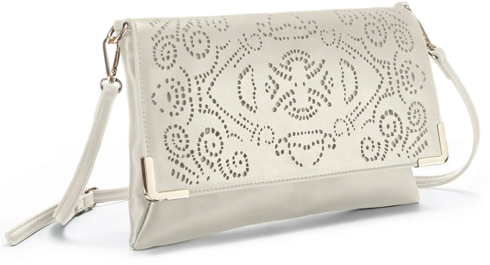 Vivance Umhängetasche »Clutch«, Clutch, Abendtasche, Minibag, Handtasche, Schultertasche VEGAN Vivance hellbeige B/H: 30 cm x 19 cm