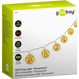 goobay LED-Lichterkette 10er Ornamente 1,3 m Warmweiß