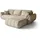 cornero Eckcouch Velours 3-Sitzer Beige