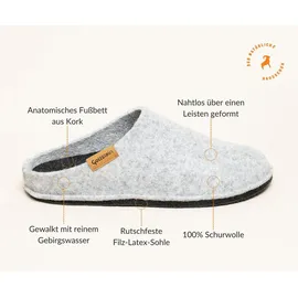 Gottstein Pantoffeln Hellgrau 38