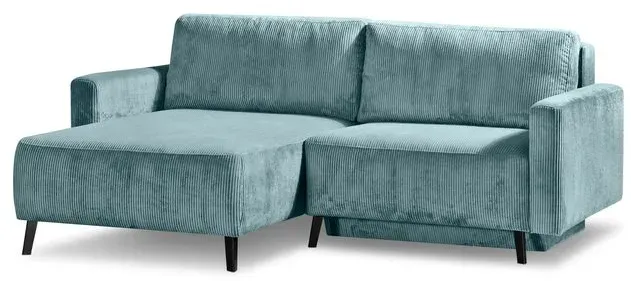 Ecksofa Hagen Cord Blau Hellblau