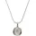 ZEEme Kette mit Anhänger Silber 925 rhodiniert mit echtem Mondstein 16 x 12mm Weiß