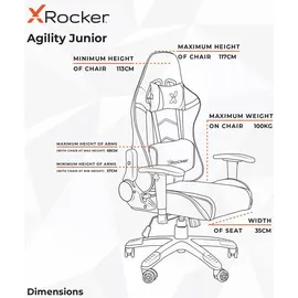 X Rocker Agility Compact Kunstleder Blau