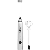 Bialetti Stab-Milchaufschäumer mit zwei Aufsätzen und USB-Anschluß, silber (6770