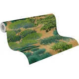 A.S. Création Vliestapete Urwald Motiv Dschungel Tropen 10 m x 0,53 m 791612 Gold/Grün
