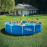 Frame-Pool Summer Waves Active  (Ø x H: 457 x 91 cm, Blau, 13.169 l)