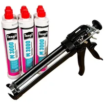 mihimo design Montageschaum Set Tangit M3000 6× 300 ml + Hand-Kartuschenpistole für Installationen, Leitungen & Dosen – Profi Zubehör – BandlooSet