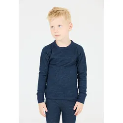 Funktionsshirt ZIGZAG "Funktionswäsche-Set Pattani", Kinder, Gr. 140, blau, 45% Wolle, 45% Polyester, 10% Elasthan, unifarben, normal, Rundhals, Langarm, Shirts, mit hohem Merinowolle-Anteil